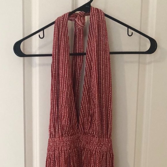 Lulus Red and White Print Maxi Dress NWT - Picture 2 of 6